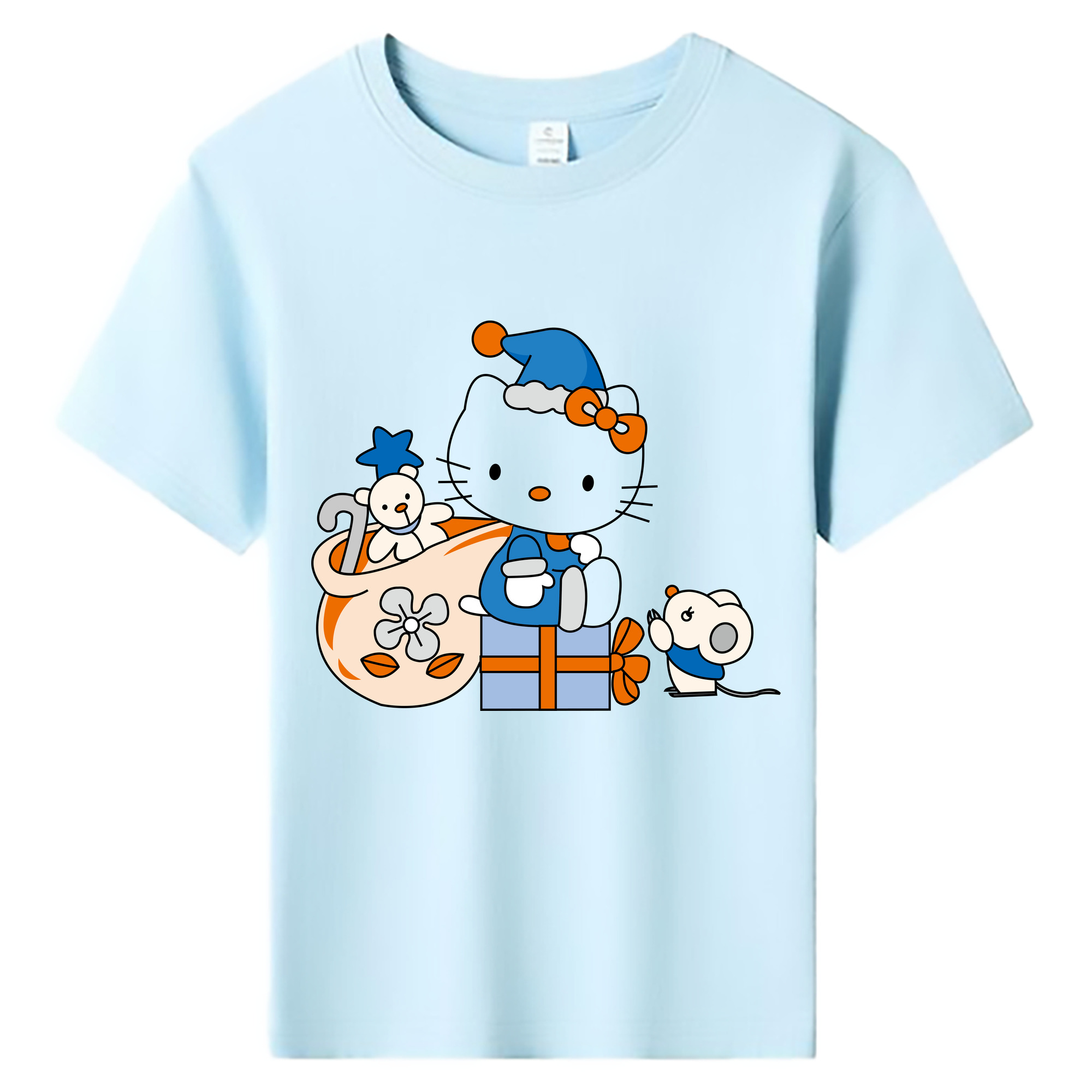 （画像用） Hello Kitty ハローキティ 綿100％キッズTシャツ（フロントプリント）